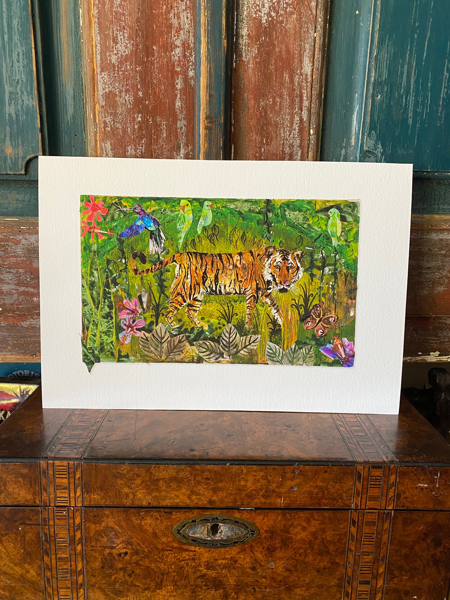 Tiger and the Parakeets - Fine Art Giclée Print