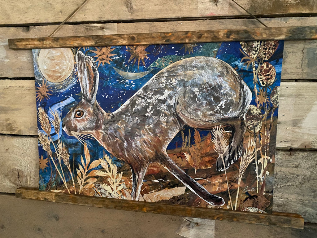 A3 Autumn hare art print