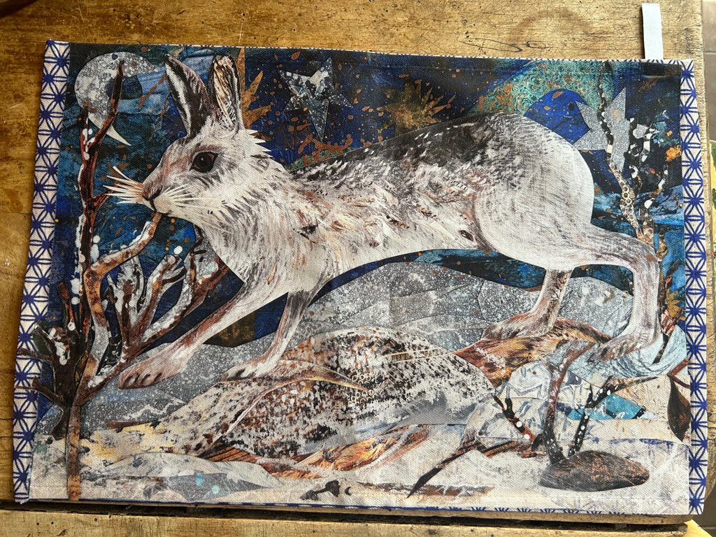 Highland Hare Cotton Mix Tea Towel