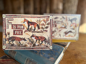 F is for Fox- Blank Greeting card.