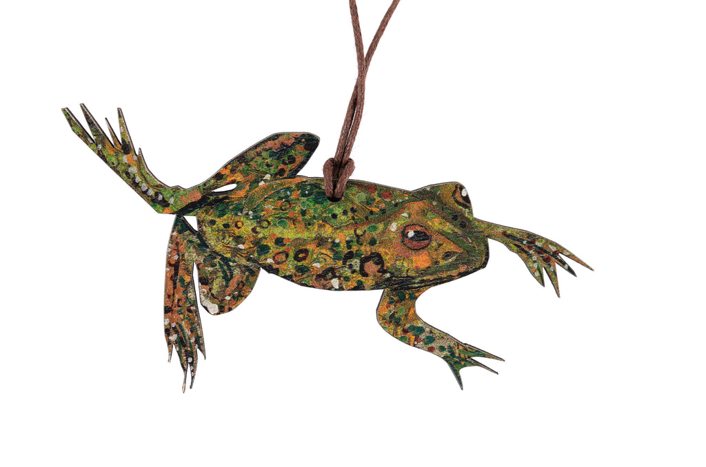 Frog wooden decoration
