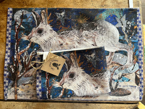 Highland Hare Cotton Mix Tea Towel