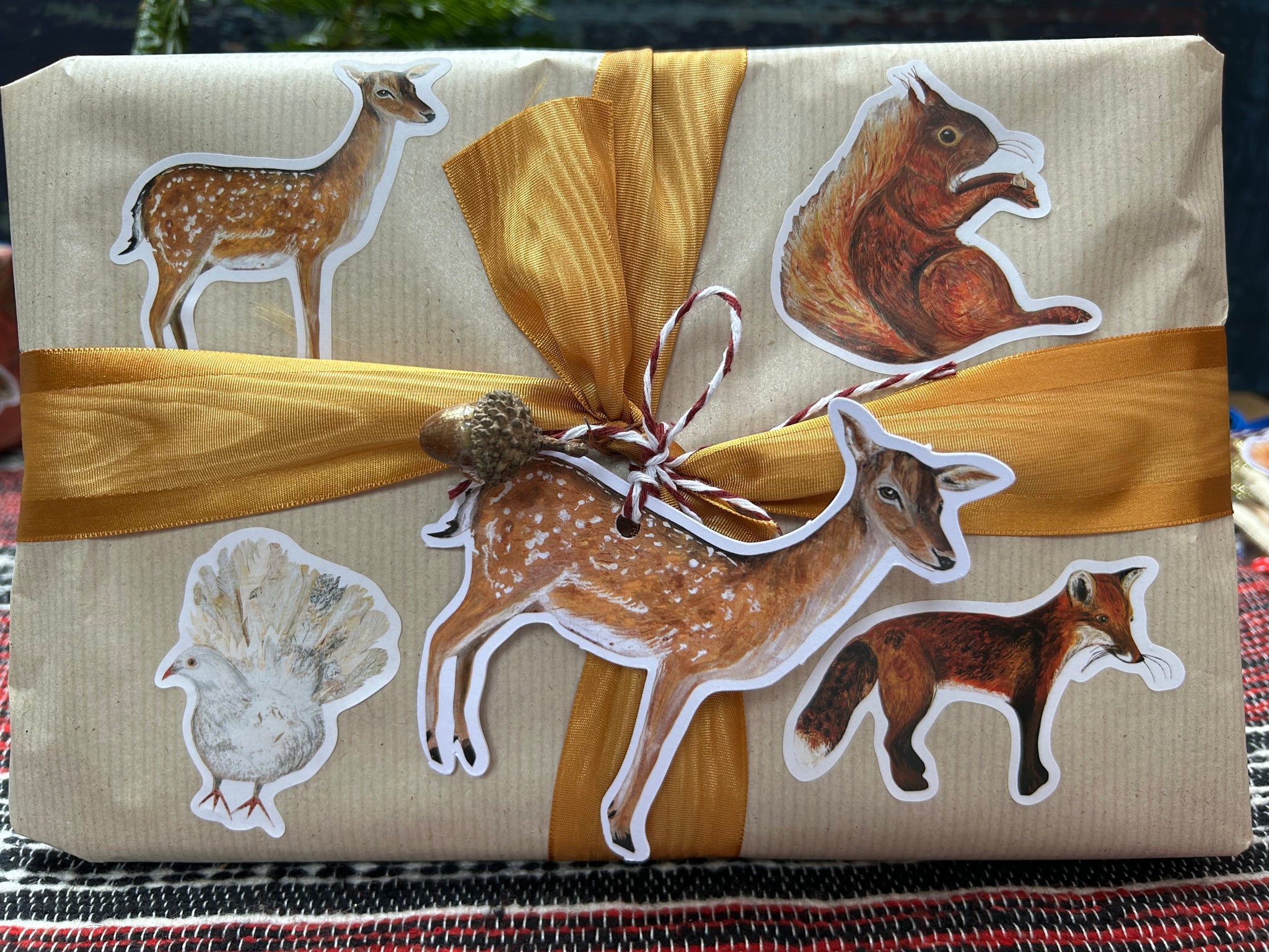 Set of Wildlife inspired gift tags and sticker sheet