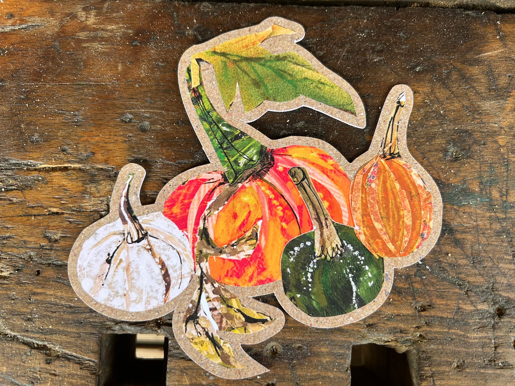 Pumpkin custom cut postcard