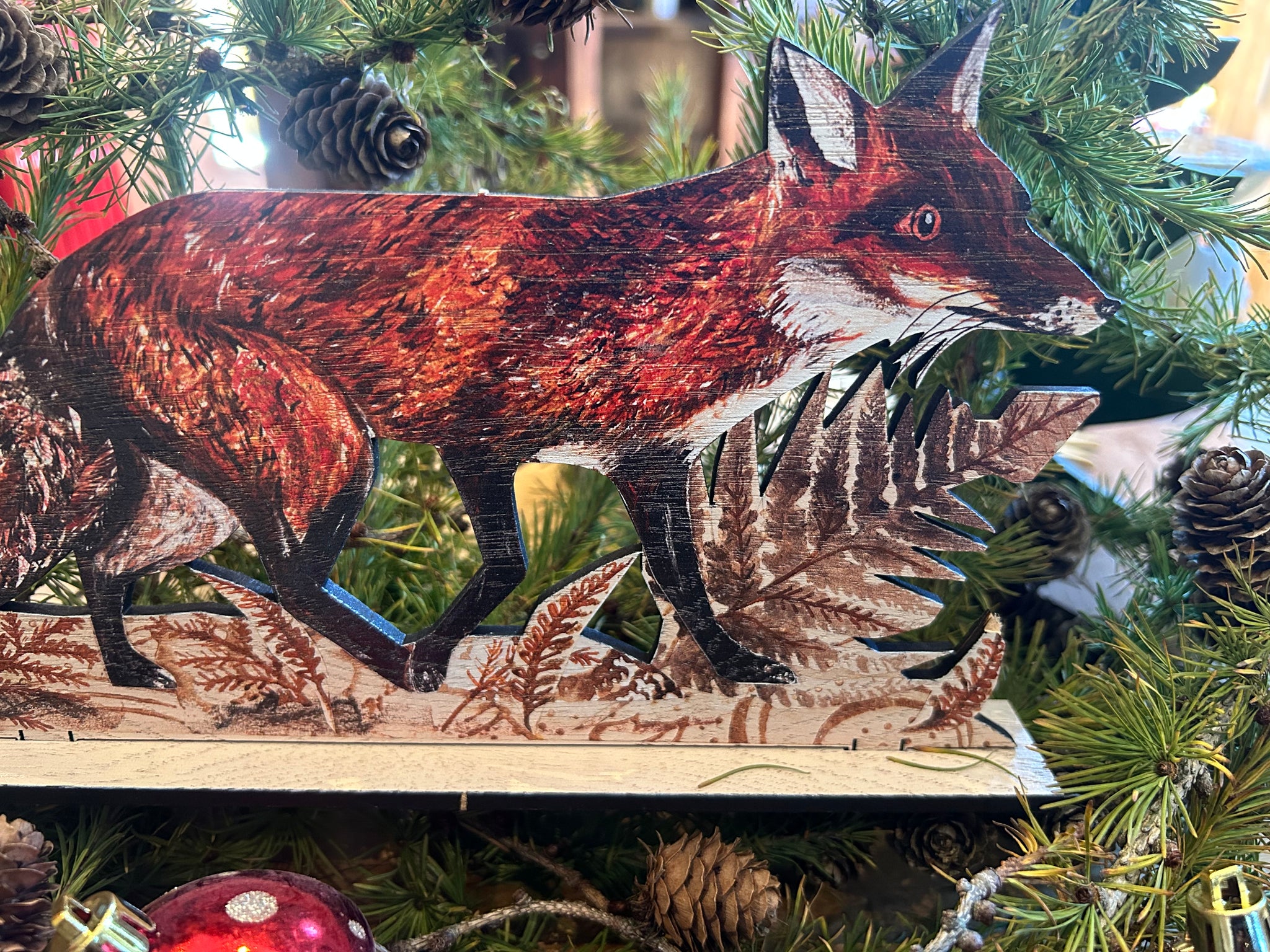 Mr Foxy wooden Ornament