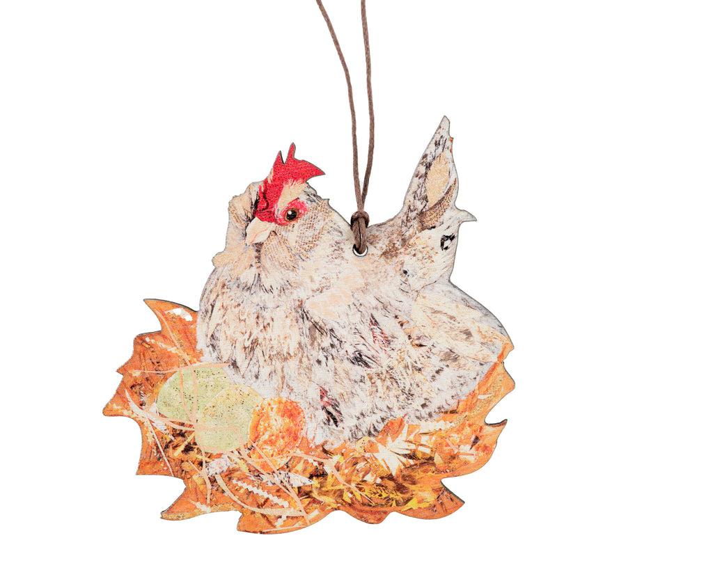 Easter Hen wooden decoration
