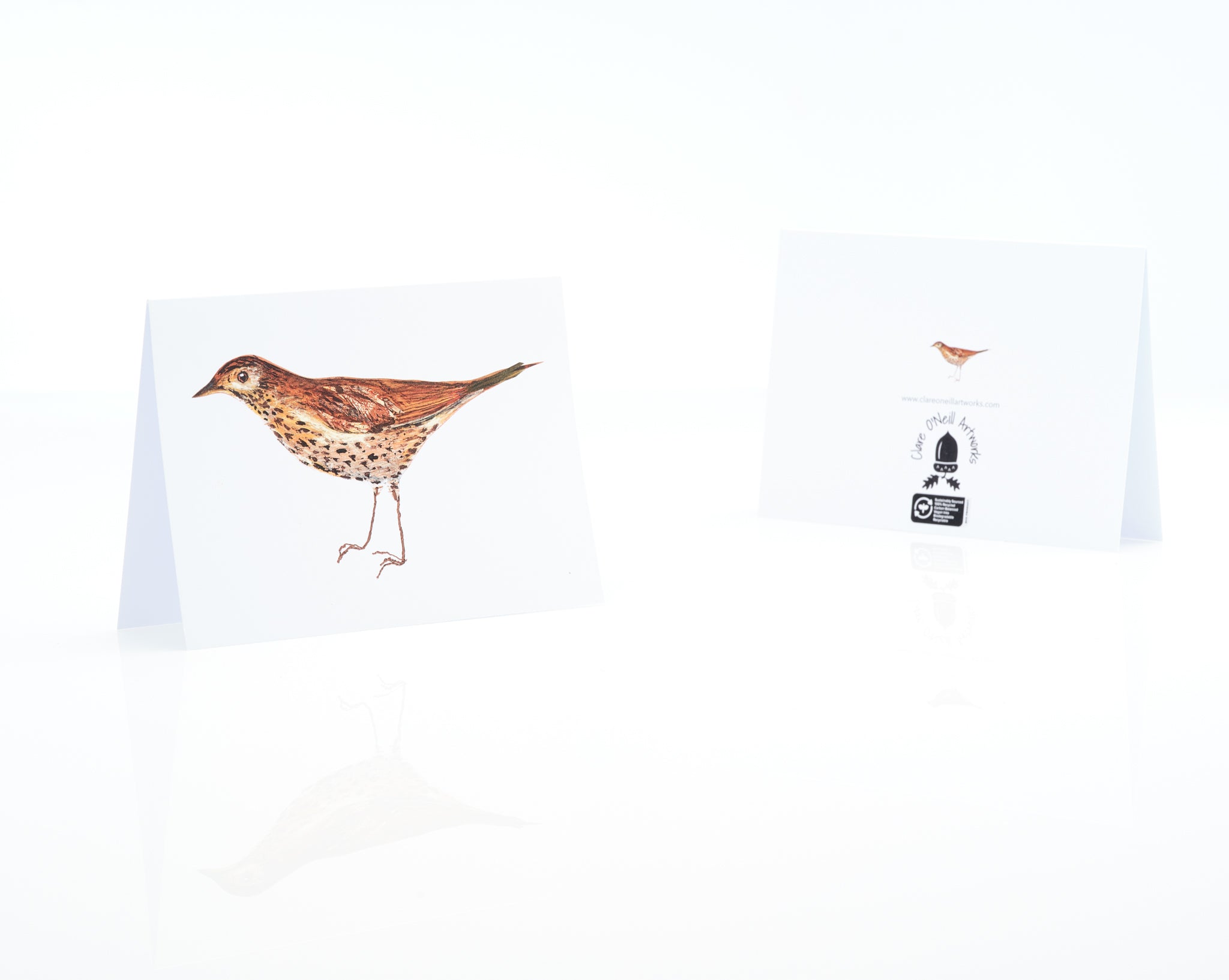 Skylark and Song Thrush Set of notecards and envelopes