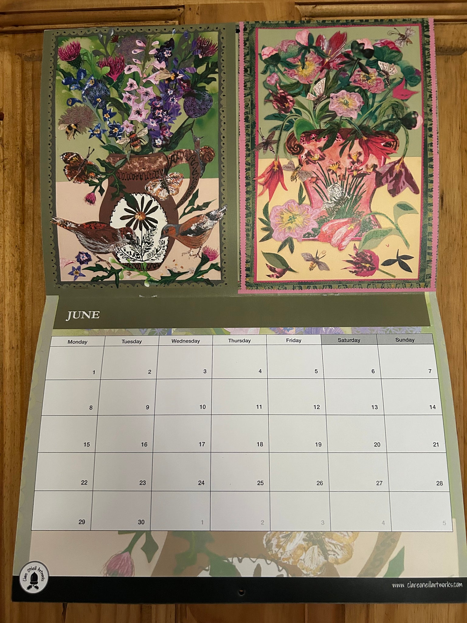 2026 A4 nature inspired booklet style calendar
