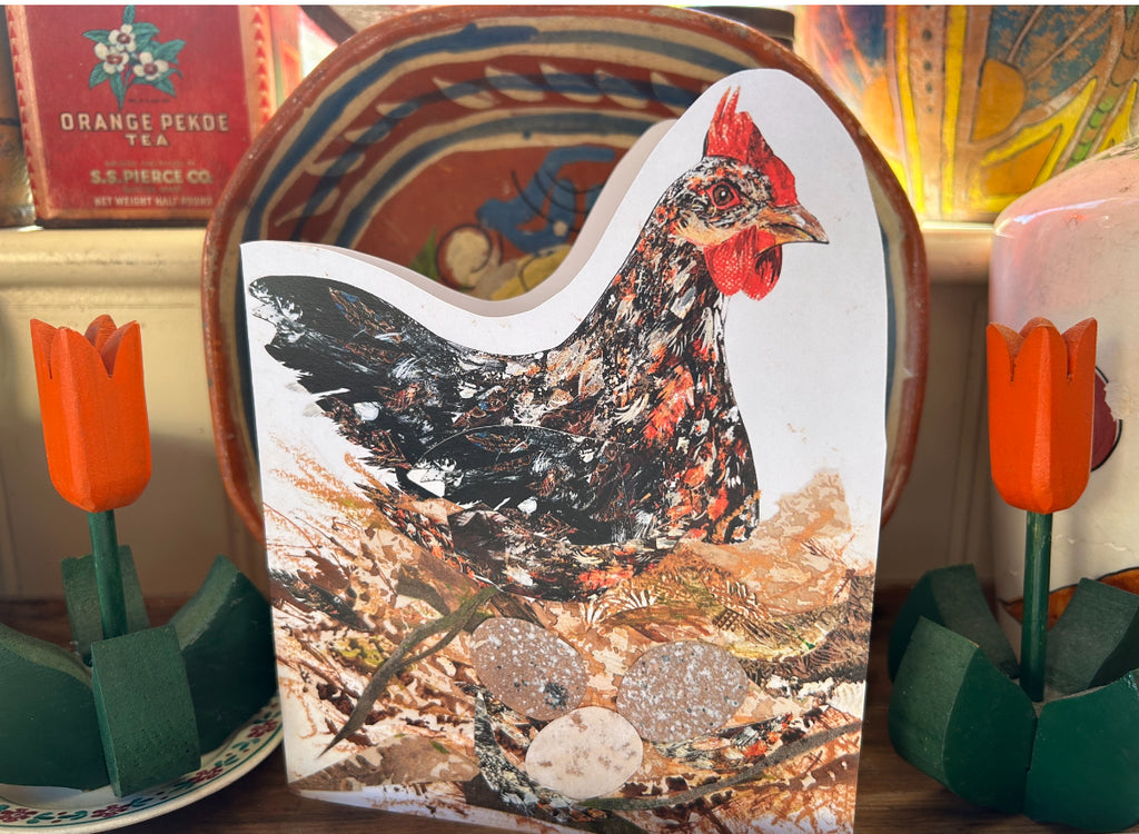 Bantam Nest die cut greeting card