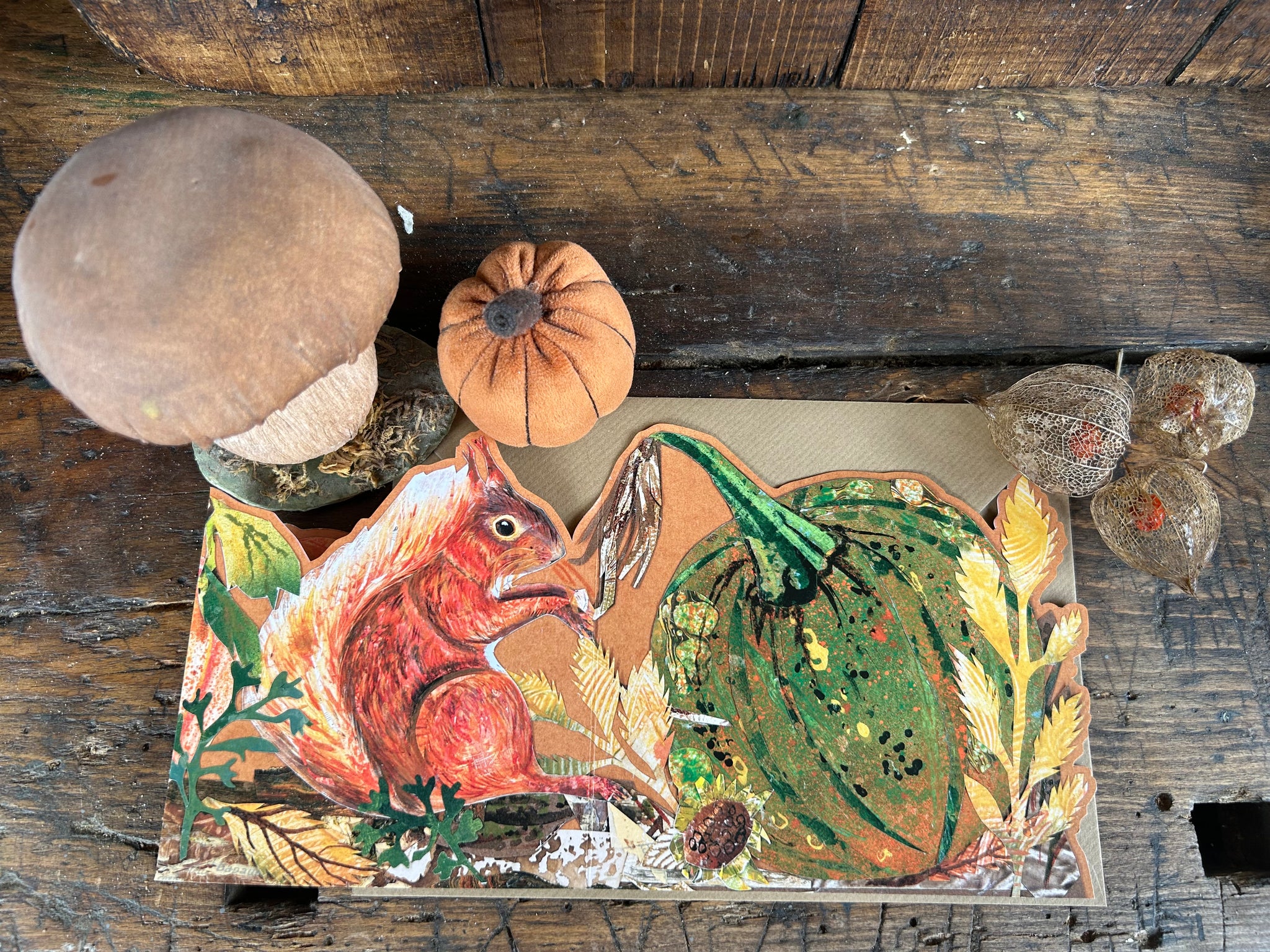 Pumpkin Patch Fold out trifold greeting card.
