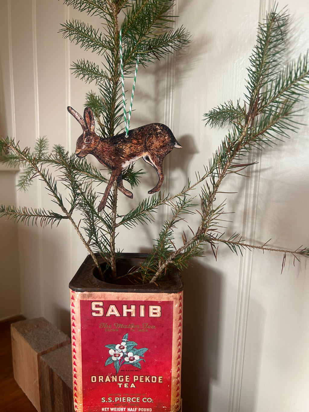 Suffolk Hare wooden decoration