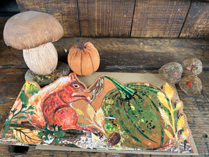 Pumpkin Patch Fold out trifold greeting card.