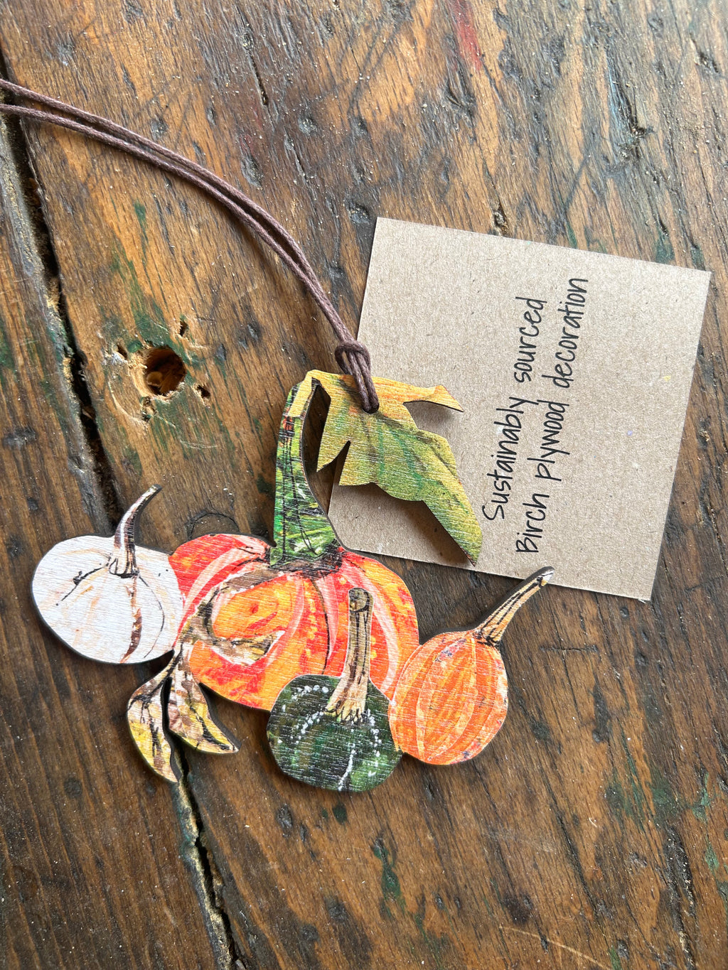 Pumpkin wooden decoration