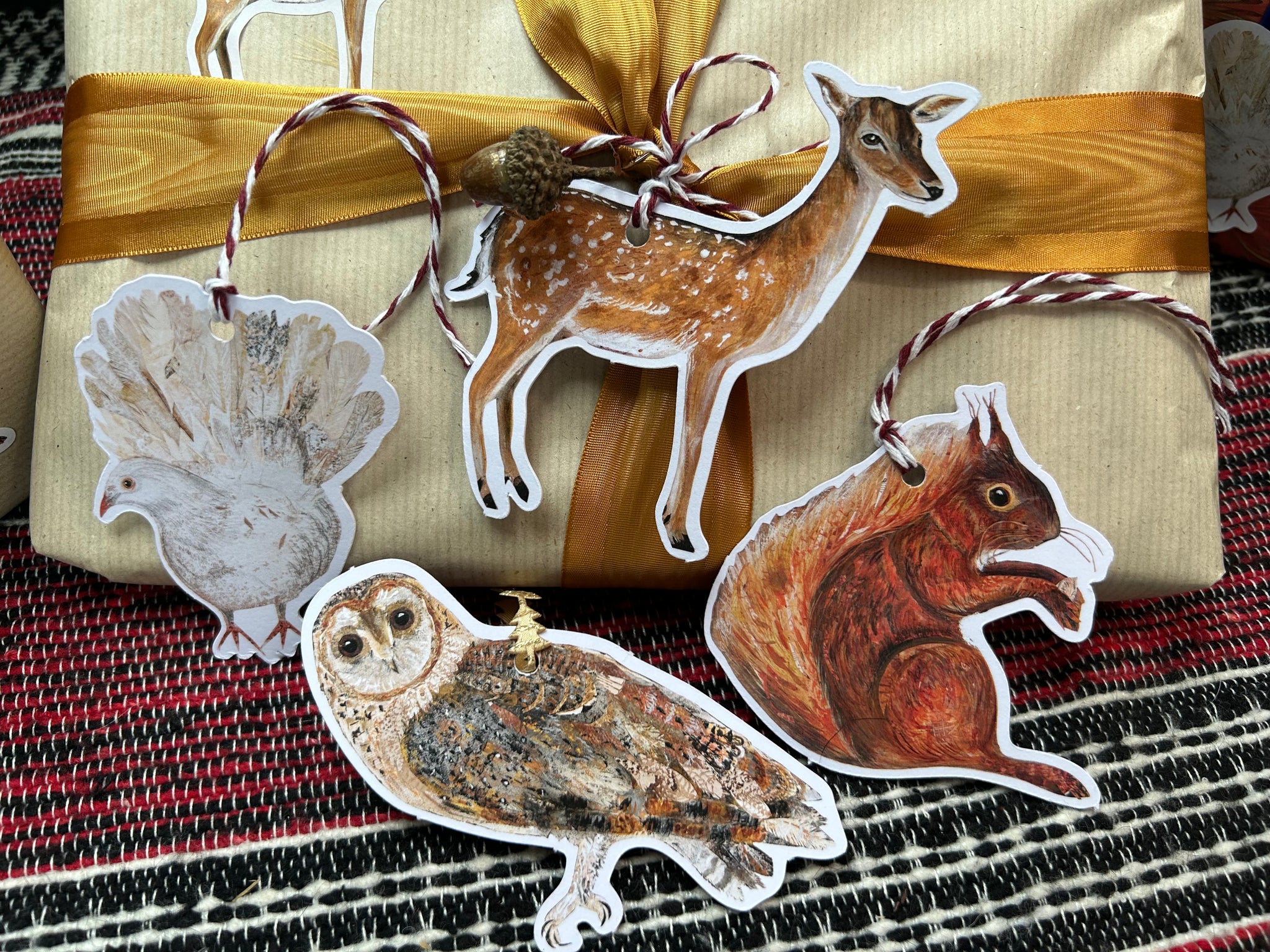 Set of Wildlife inspired gift tags and sticker sheet