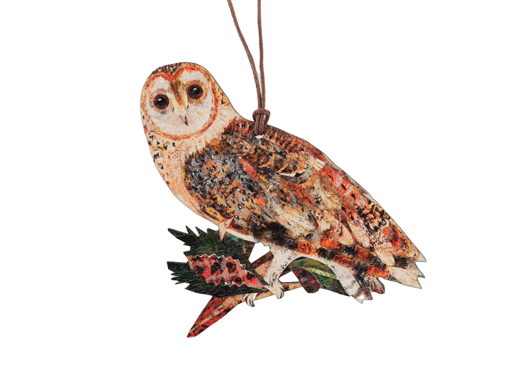 Woodland Owl wooden decoration