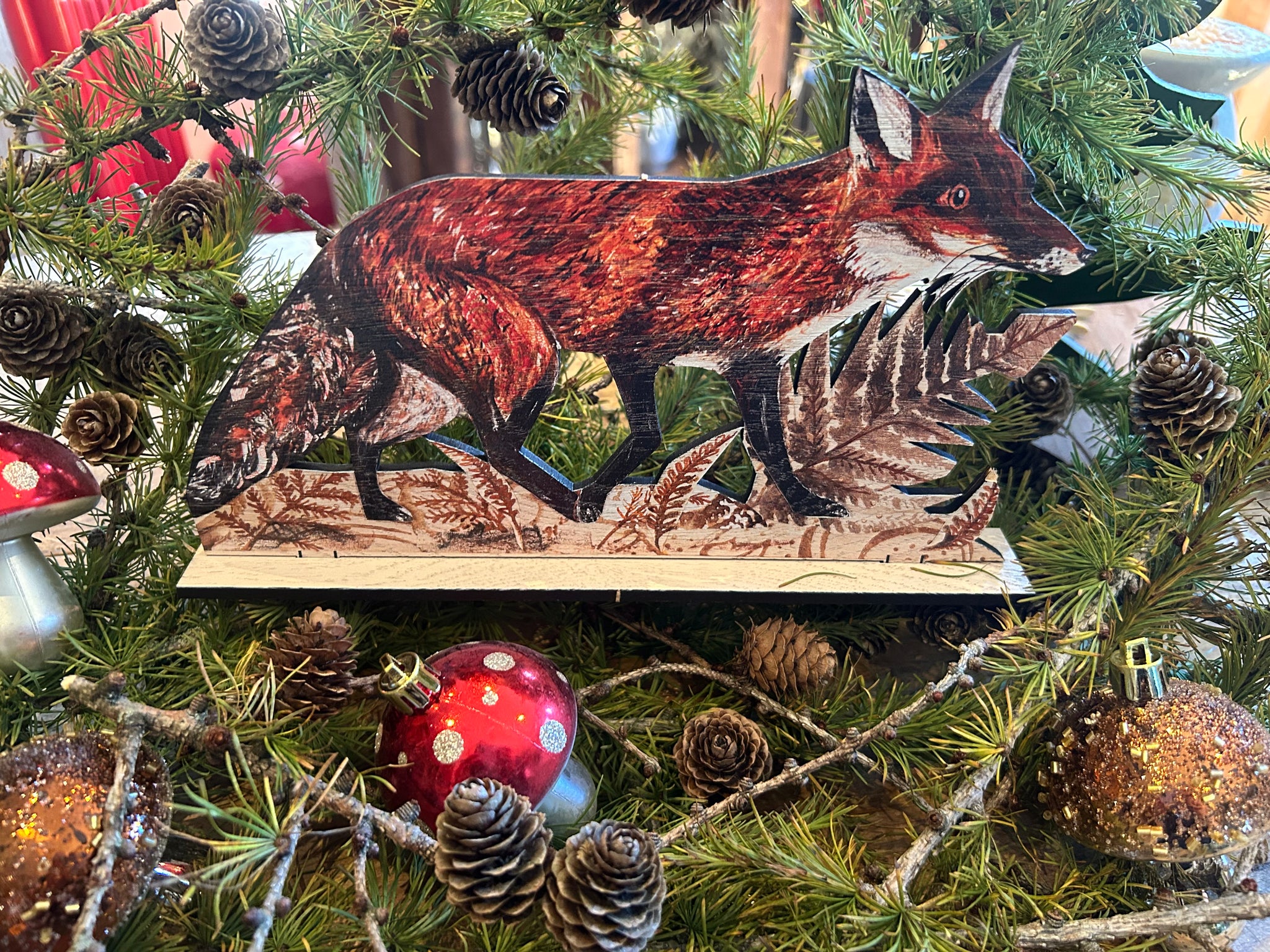 Mr Foxy wooden Ornament