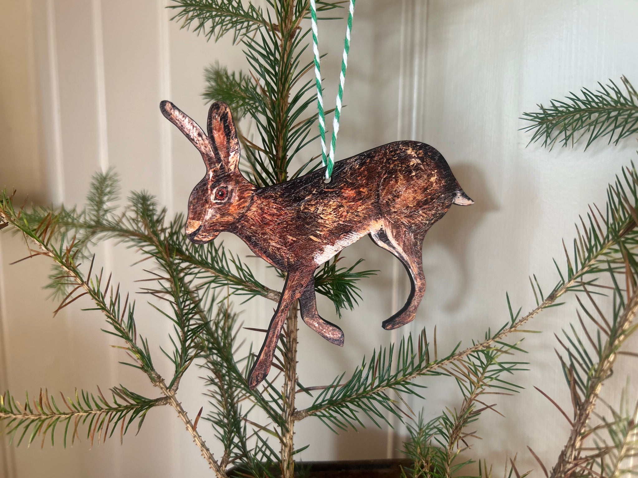 Suffolk Hare wooden decoration