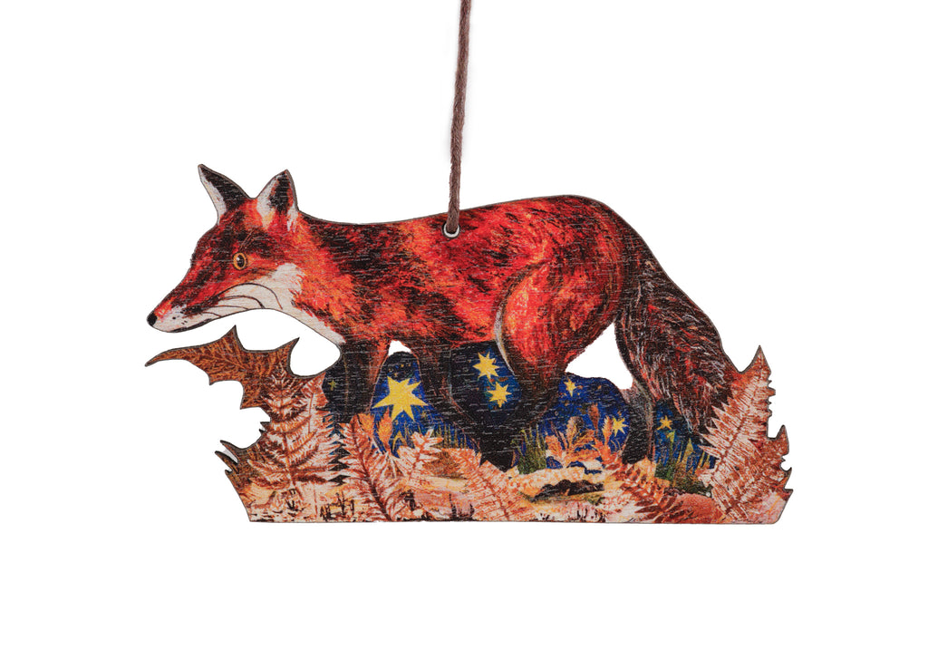 Fox & Ferns wooden decoration