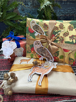Set of Wildlife inspired gift tags and sticker sheet