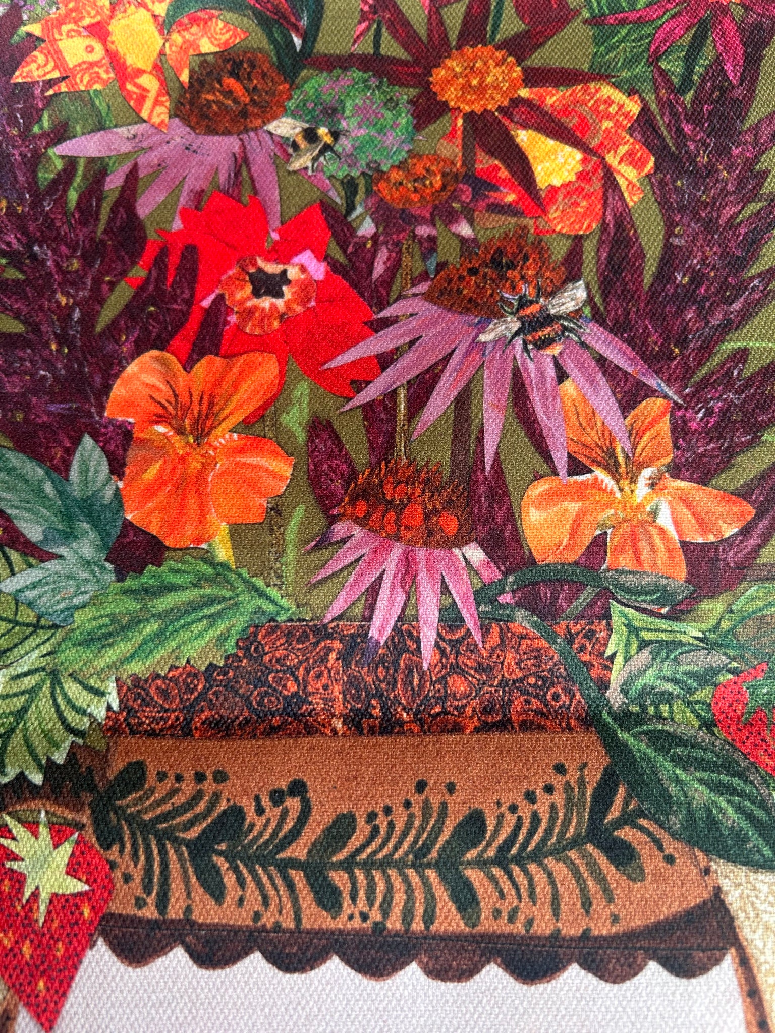 Small Berries & Blooms Cotton Mix Tea Towel