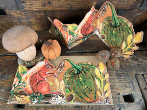 Pumpkin Patch Fold out trifold greeting card.