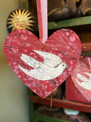 Handmade heart decoration