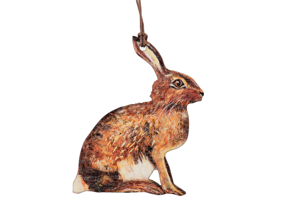 Sitting Hare wooden decoration