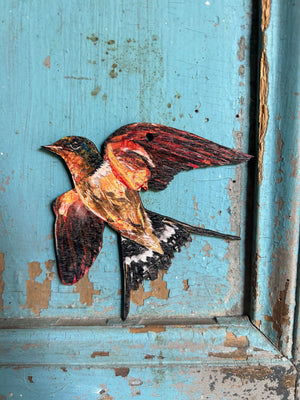 Swallow wooden decoration