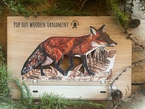 Mr Foxy wooden Ornament