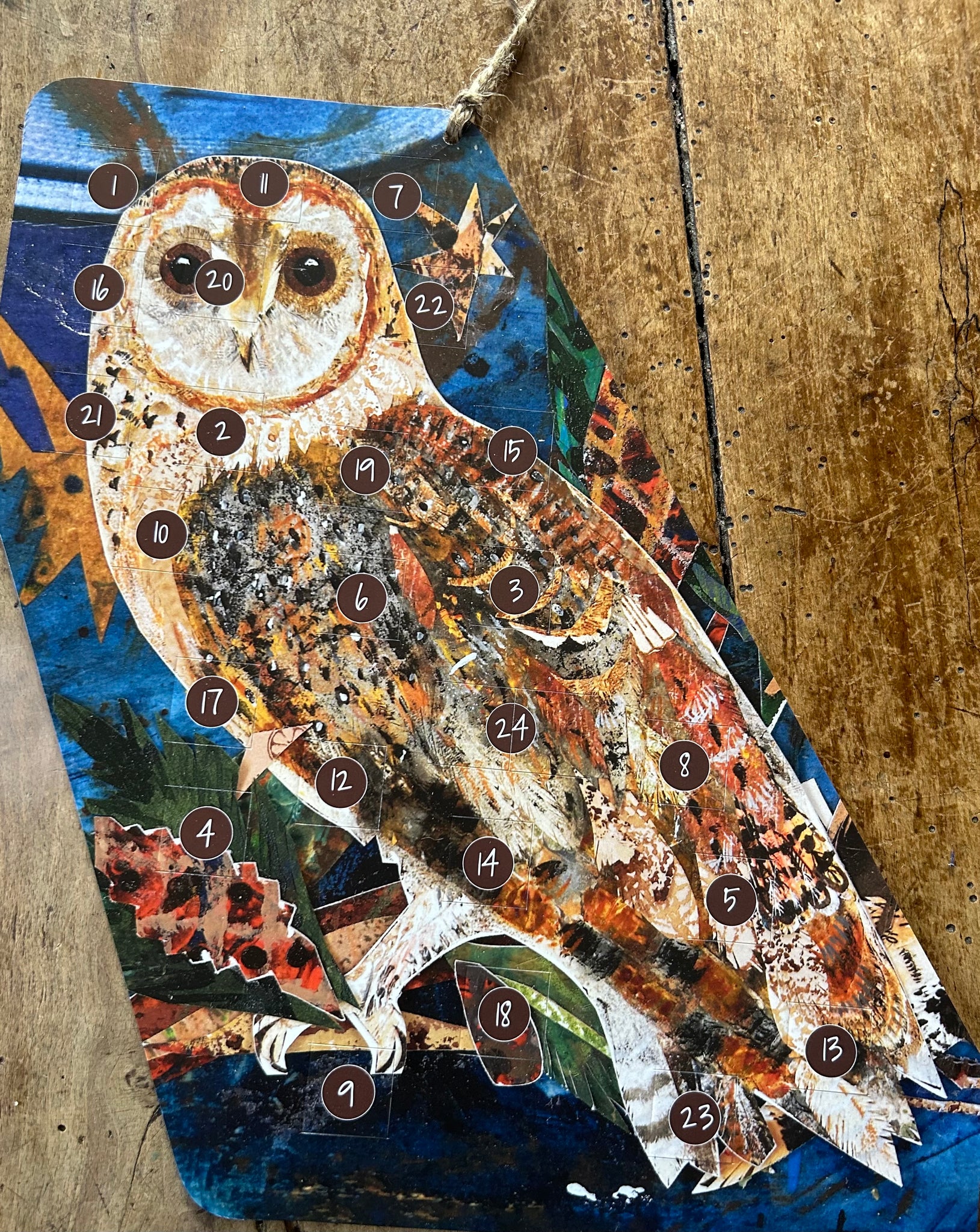 Woodland Owl die cut Advent Calendar