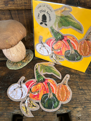Pumpkin custom cut postcard