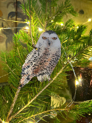 Snowy Owl wooden decoration