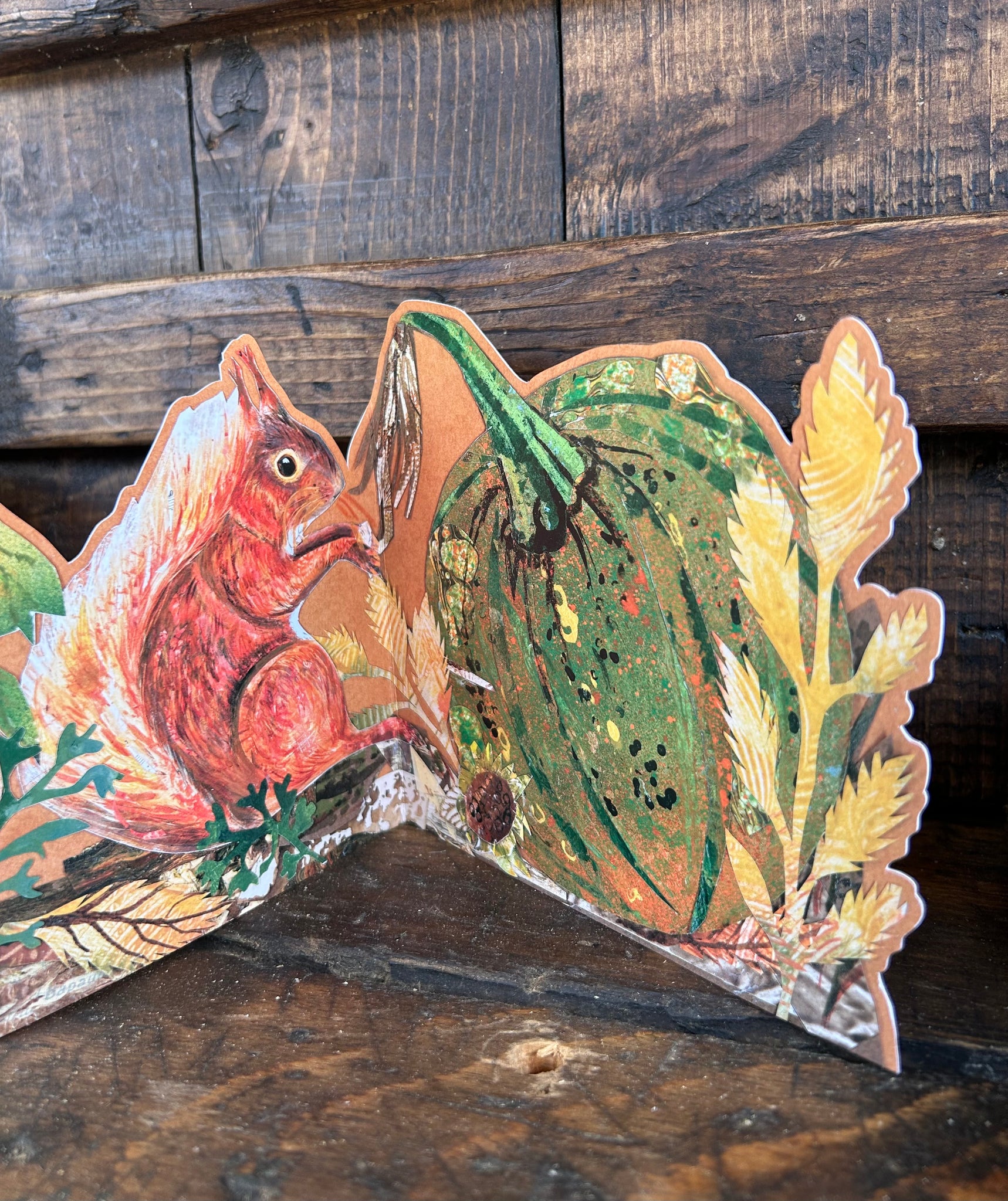 Pumpkin Patch Fold out trifold greeting card.
