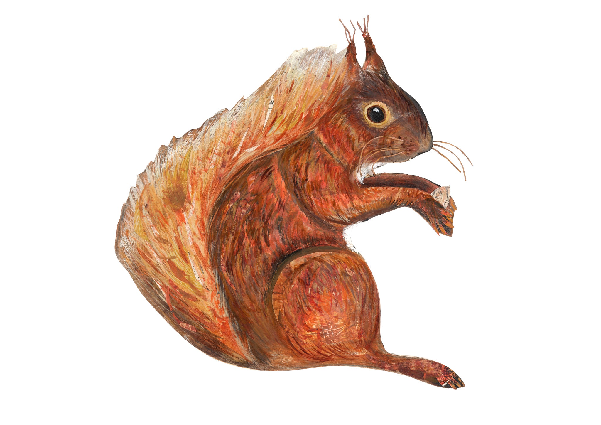 Red squirrel wooden decoration