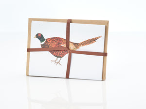 Pheasant and Weasel Set of notecards and envelopes