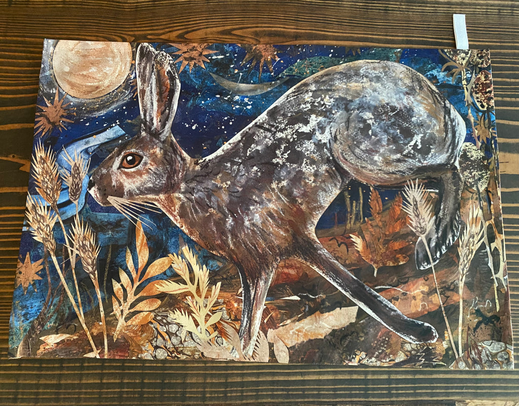 Autumn hare- Cotton Mix Tea towel