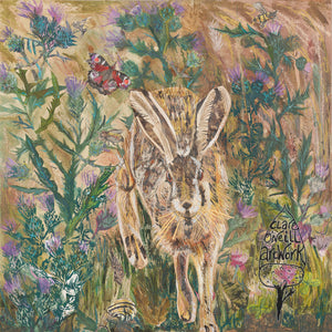 Hare in the thistles- Fine Art giclée Print