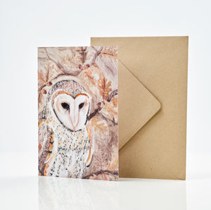 A5 Barn Owl- Blank Greeting card.