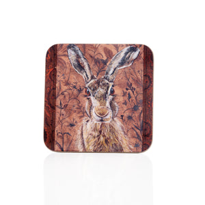 Brown Hare - High Gloss Hardback Coaster
