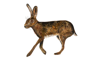 Hand painted wooden Hare