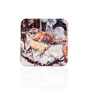 Winter Wren- High Gloss Hardback Coaster