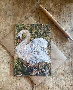 A6 Summer swan postcard