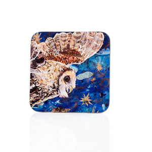 Night owl- High Gloss Hardback Coaster