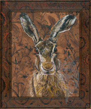 Brown Hare  - Square Blank Greeting Card