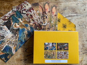 Wonderful wildlife set of 8 postcards and envelopes