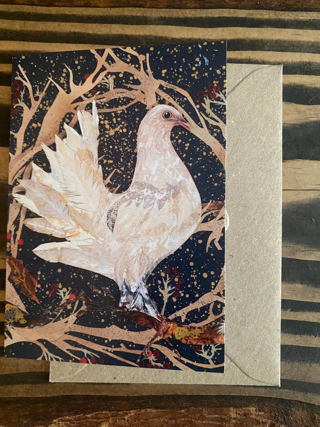 A6 Winter Dove -Blank Greeting Card