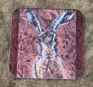 Brown Hare - High Gloss Hardback Coaster