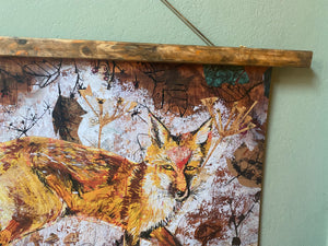 A3 Winter fox art print