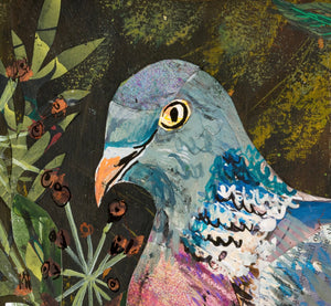 A5 Wood pigeon and the Ivy Berries blank greeting card.