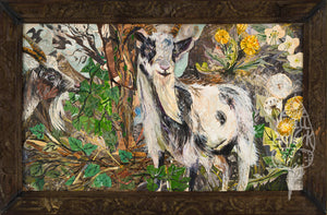 A5 Cheddar Goats- Blank Greeting Card